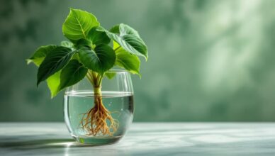 Bouturage du bégonia dans l'eau